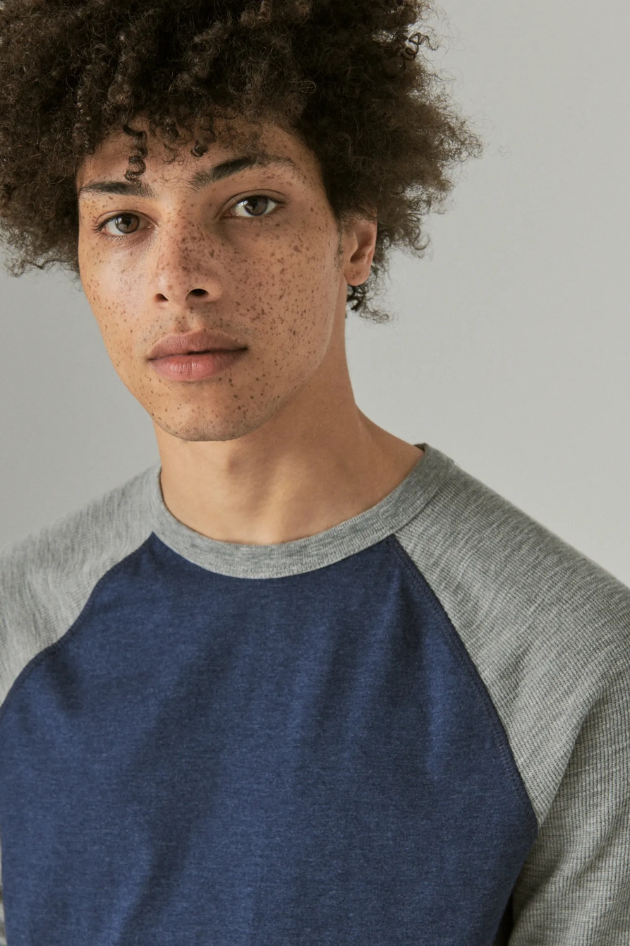 THERMAL COLOR BLOCK CREW NECK TEE, image 5