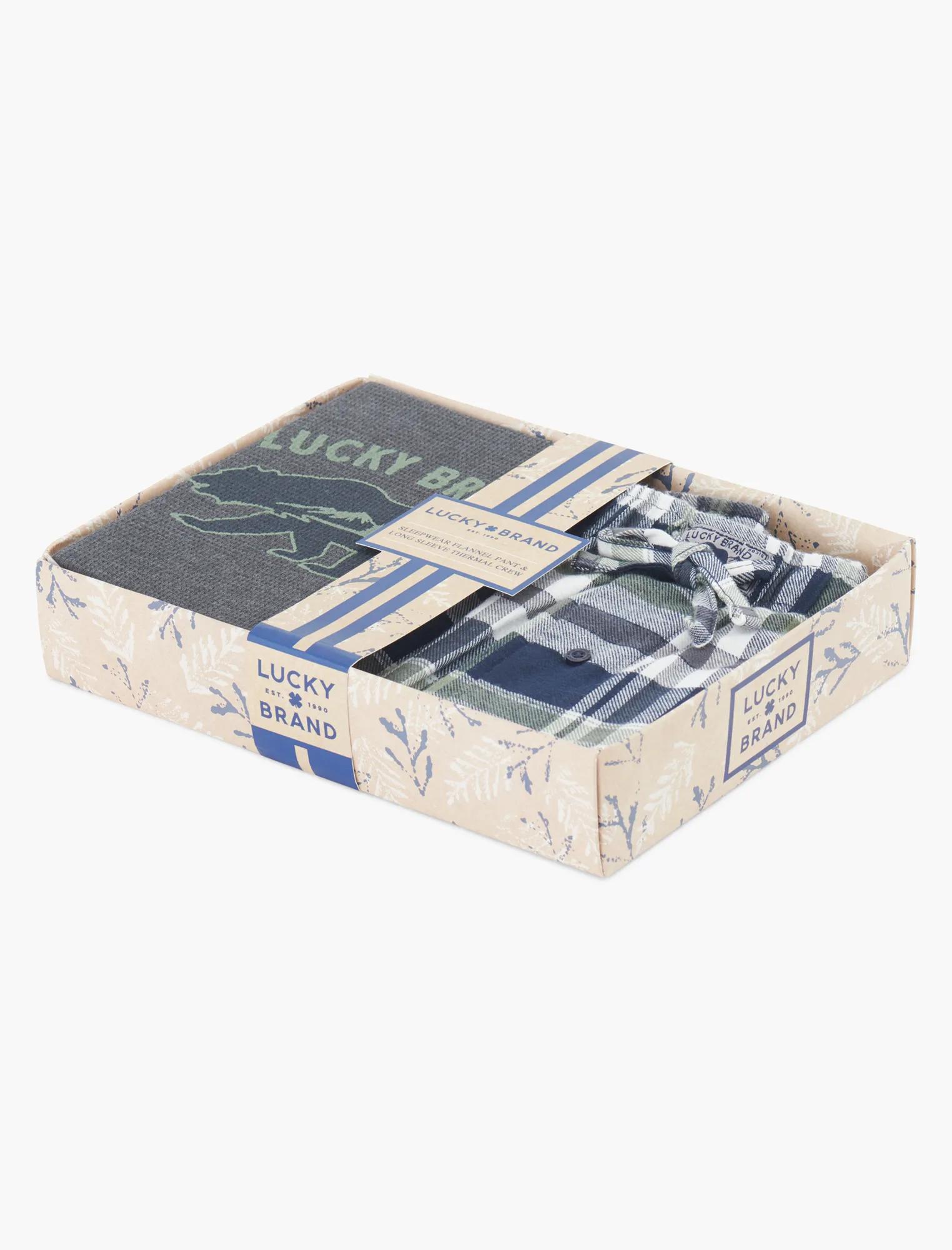 LUCKY BRANDED BEAR THERMAL PAJAMA SET, image 2