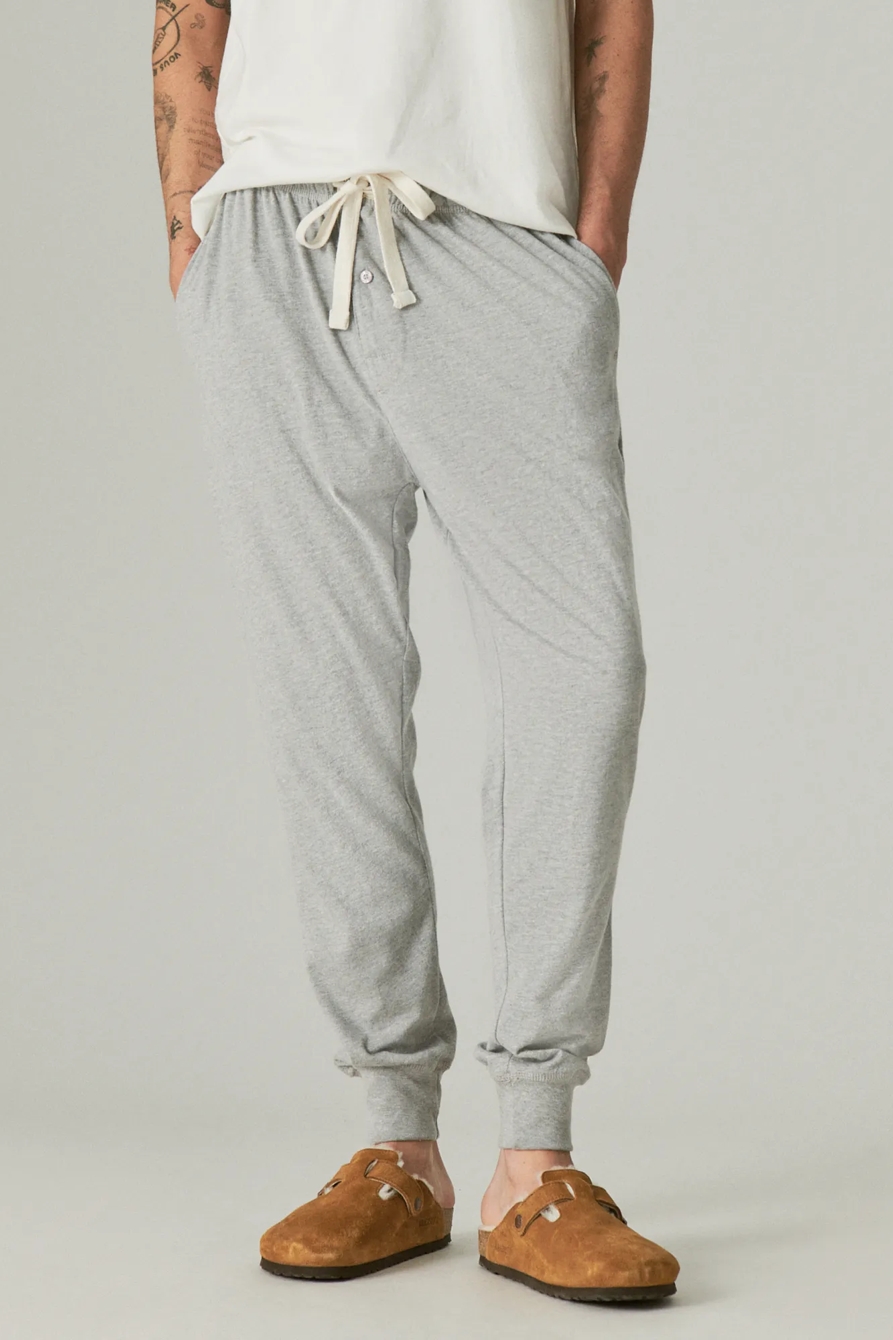 SUEDED JERSEY KNIT JOGGER SLEEP PANT, image 4