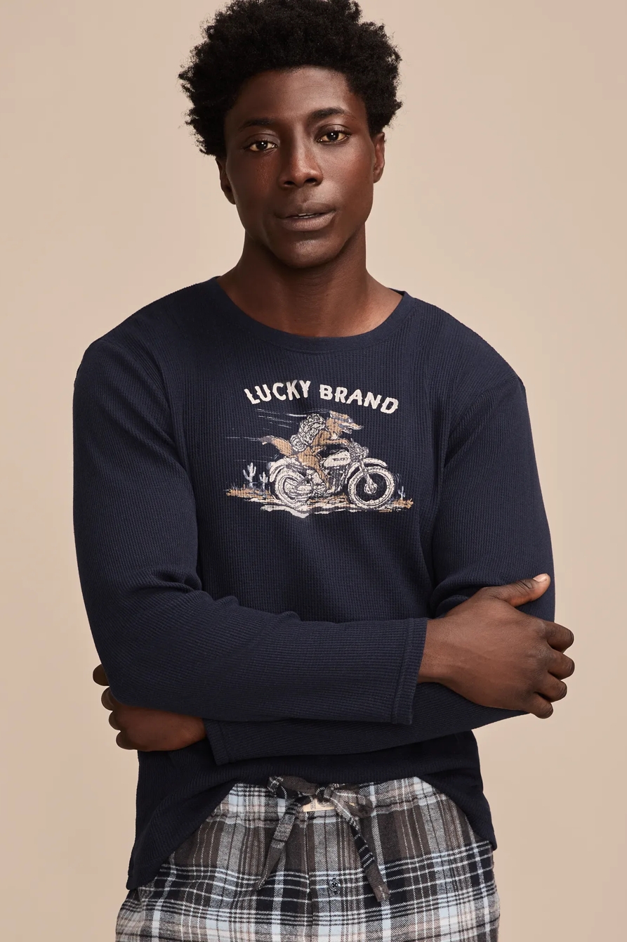 L/S THERMAL CREW & FLANNEL PANT- GIFTSET, image 3