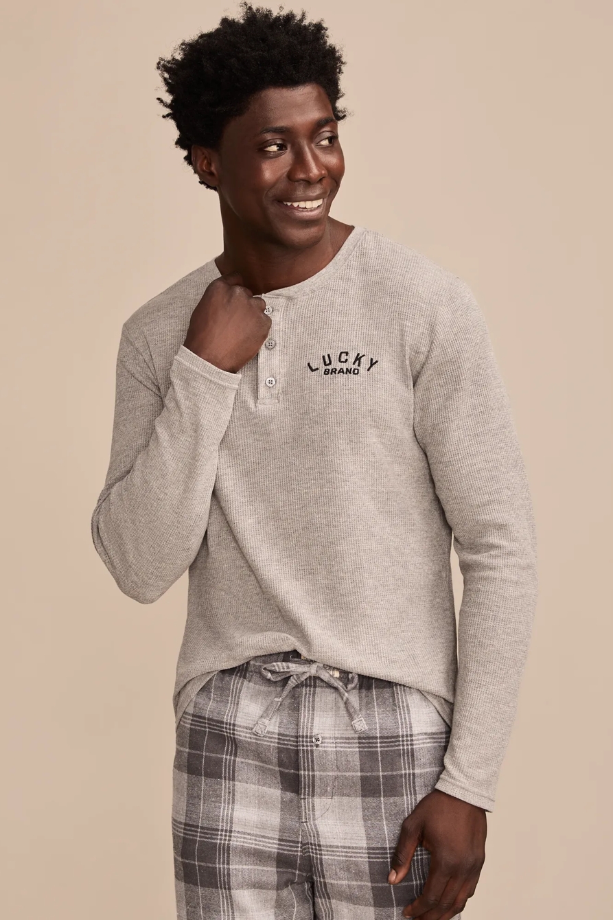 L/S THERMAL HENLEY & FLANNEL PANT-GIFTSET, image 3