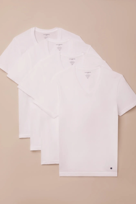 4 PACK V-NECK TEES, image 1
