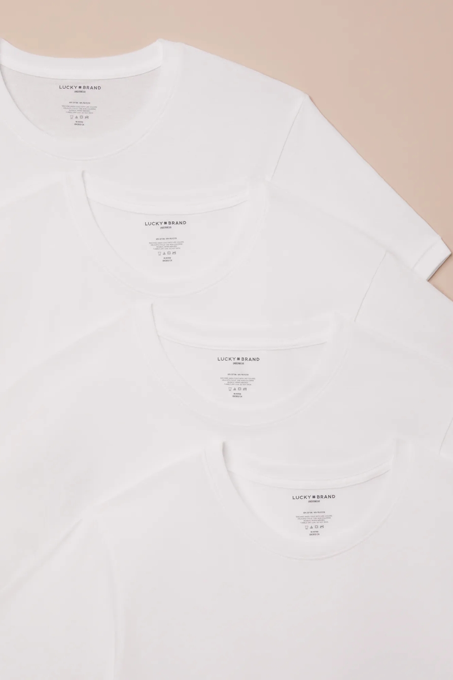 4 Pack Crew Neck Tee Shirt, image 2