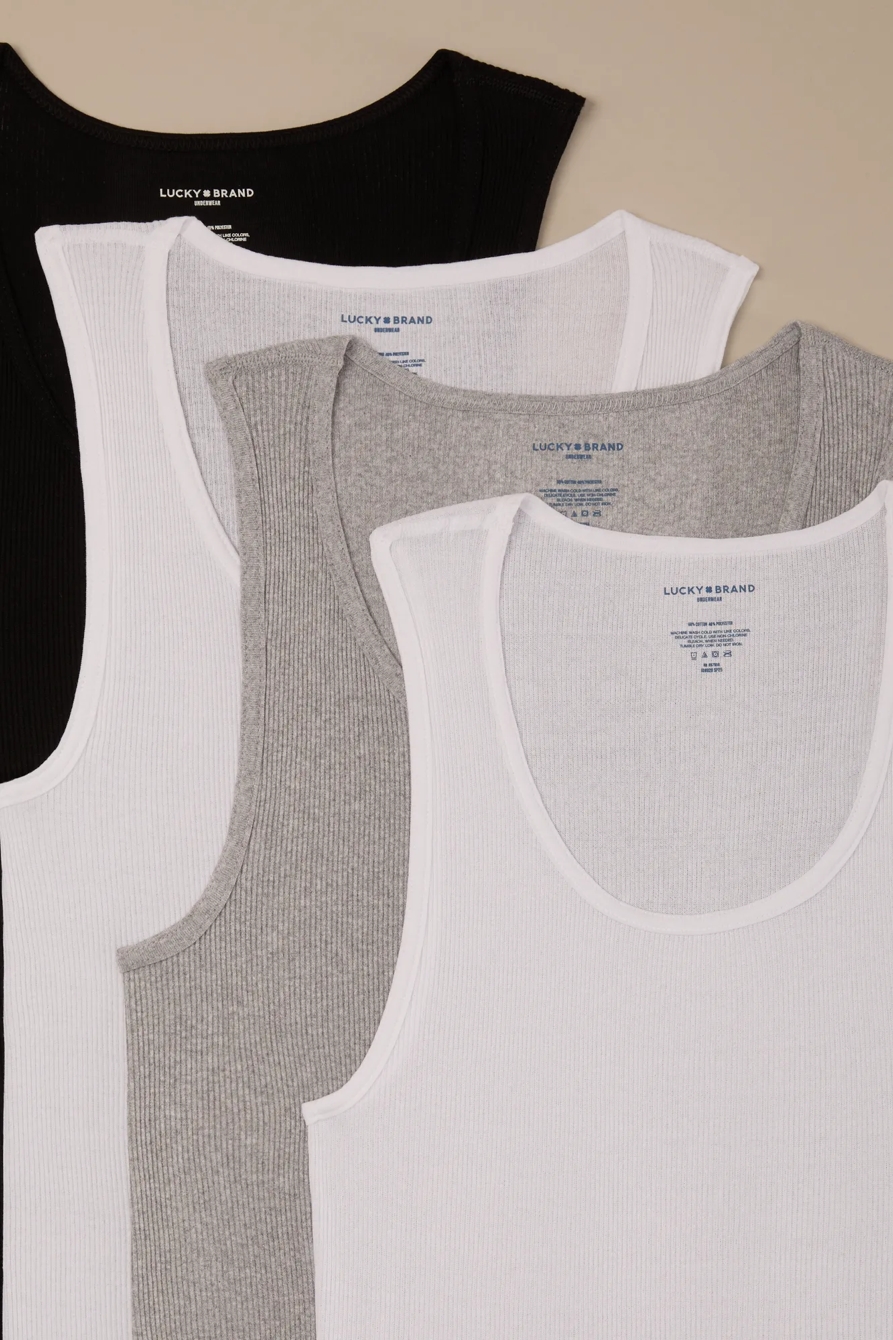 4 PACK A-SHIRT TANK TOPS, image 2