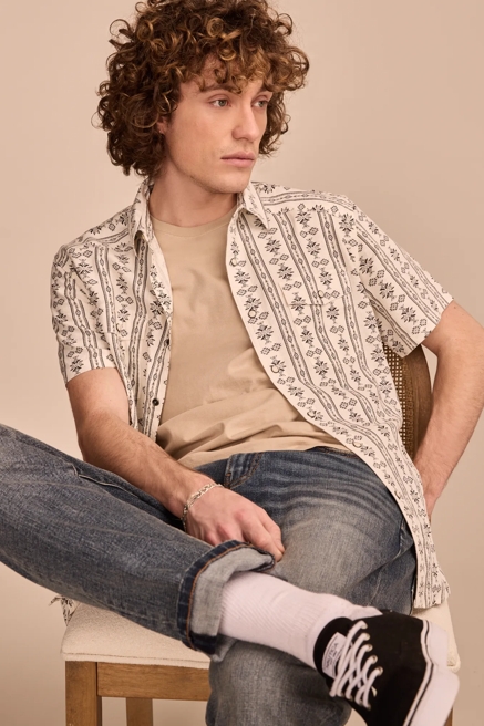 PRINTED WESTERN SHORT SLEEVE SHIRT, image 2