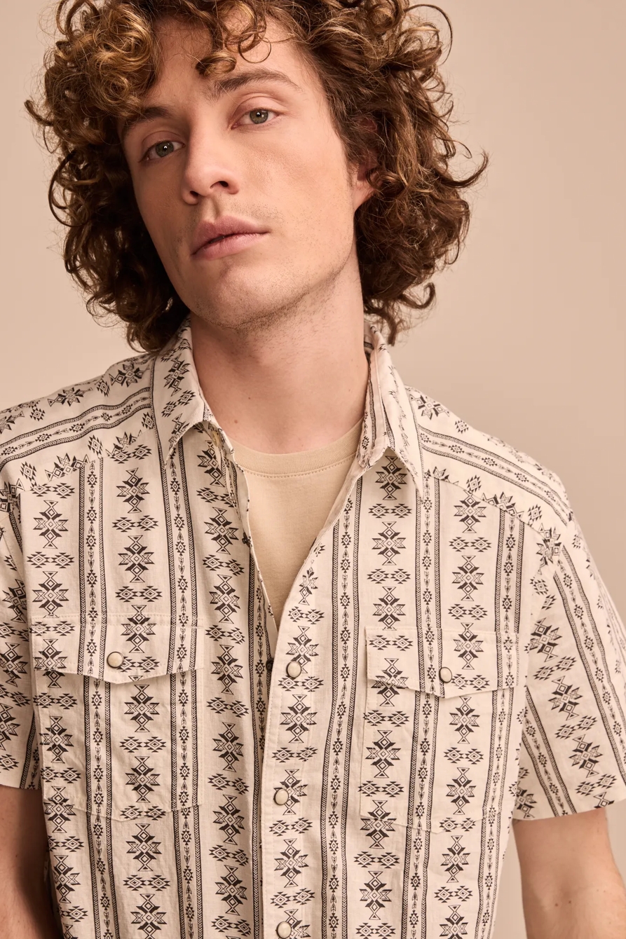 PRINTED WESTERN SHORT SLEEVE SHIRT, image 3