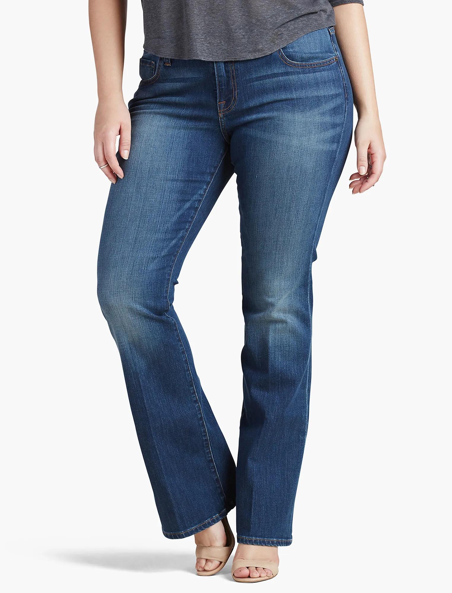 PLUS SIZE GINGER BOOTCUT JEAN IN AMAZONITE, image 1