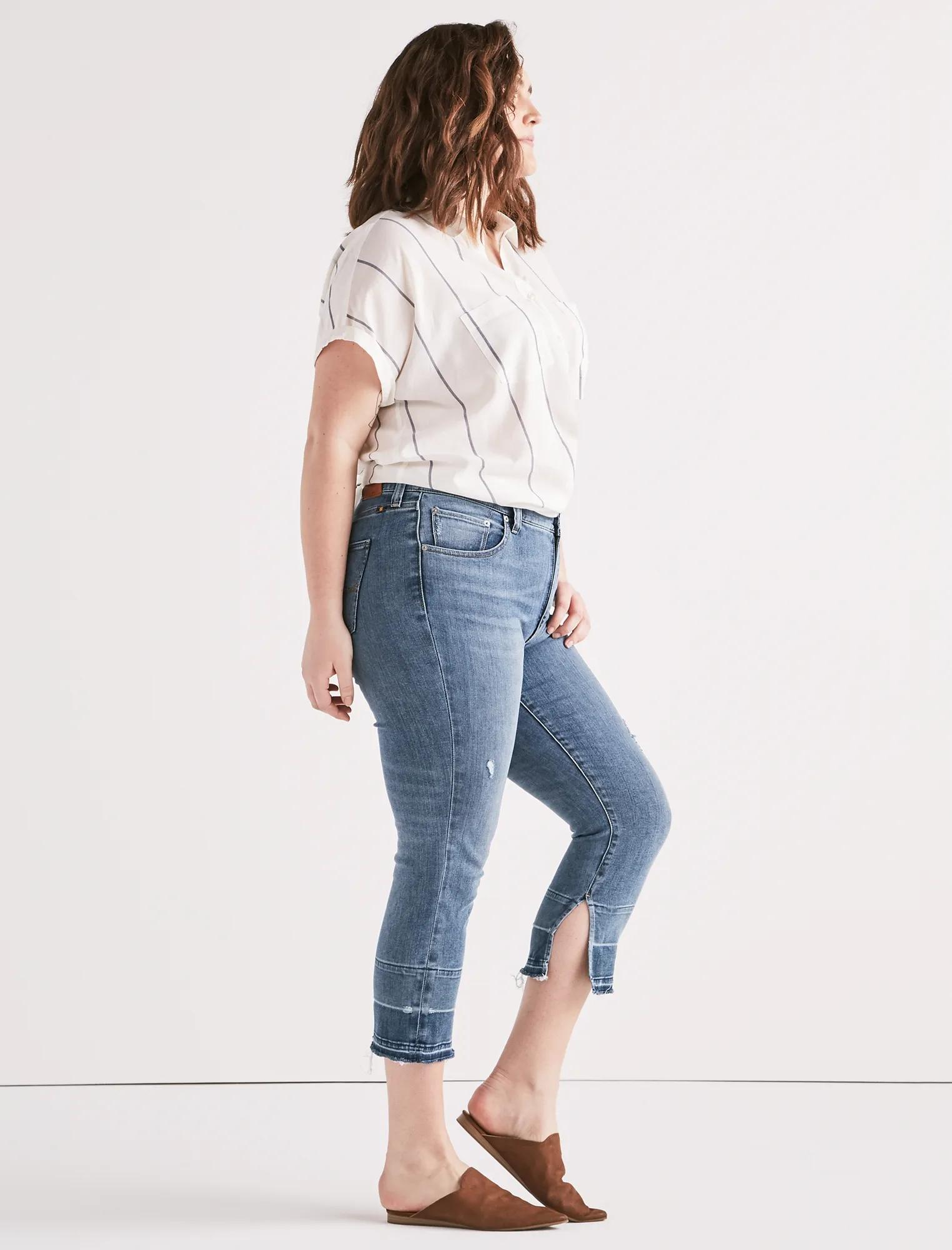 Plus Emma Crop Jean with Fray Hem, image 2
