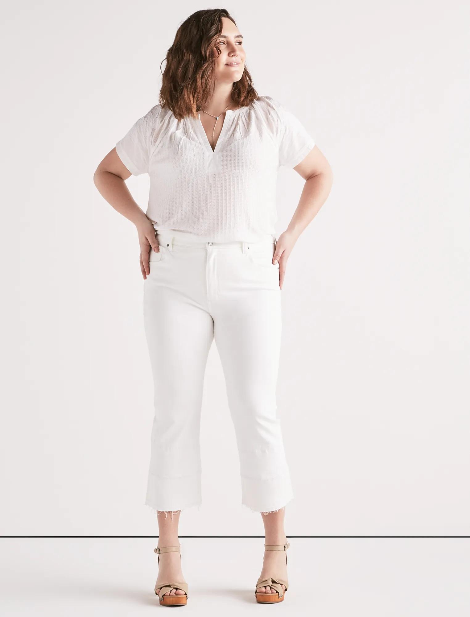 Plus Emma Mini Boot Jean in Clean White, image 2