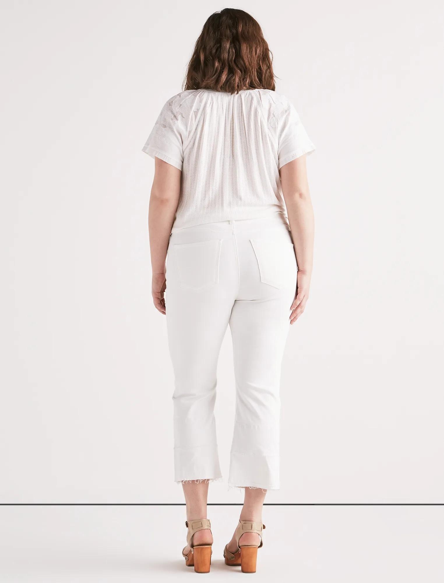 Plus Emma Mini Boot Jean in Clean White, image 3