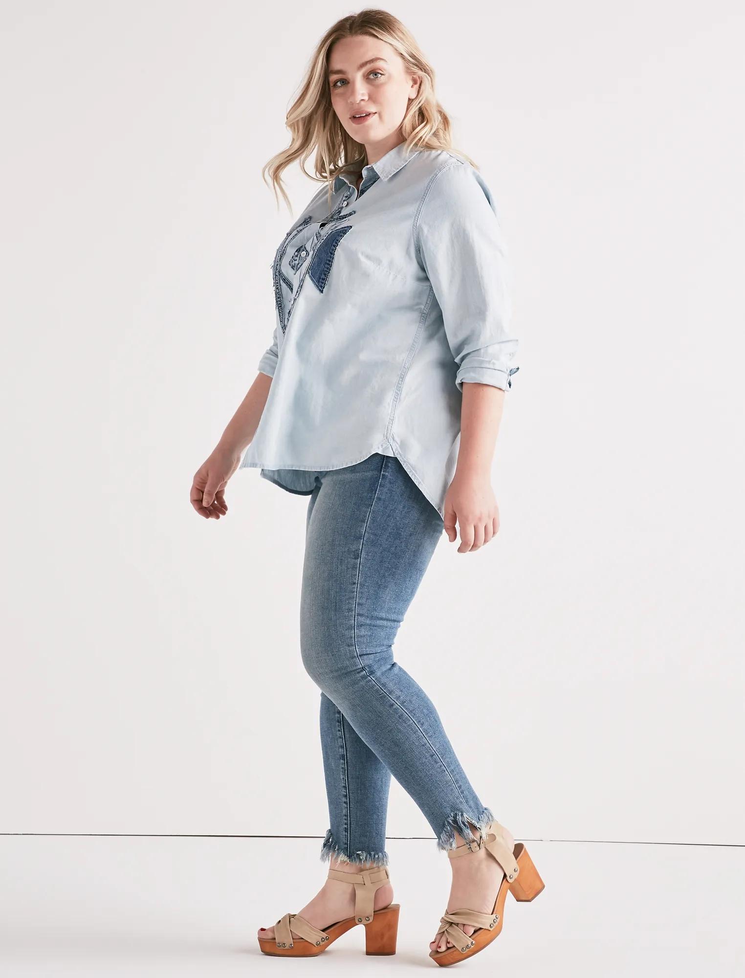 CUSTOMIZED PATCH DENIM SHIRT, image 2