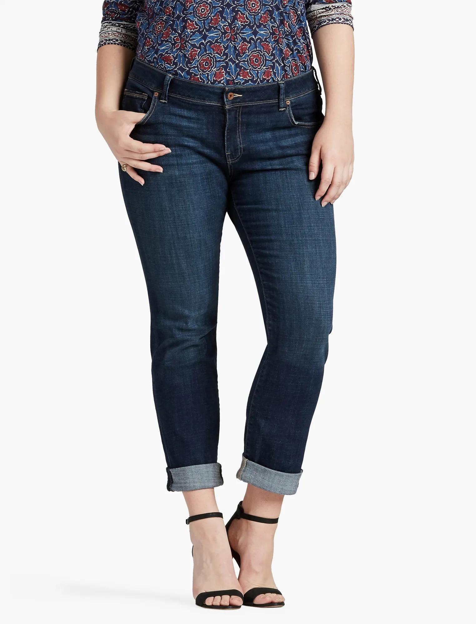 PLUS SIZE GEORGIA STRAIGHT LEG JEAN IN RAMPART, image 1