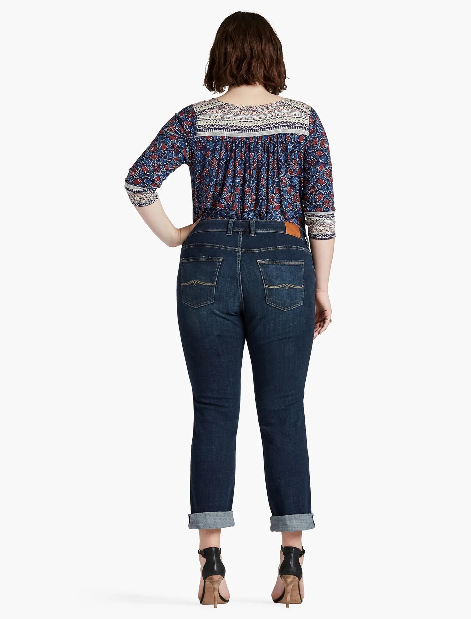 PLUS SIZE GEORGIA STRAIGHT LEG JEAN IN RAMPART, image 3
