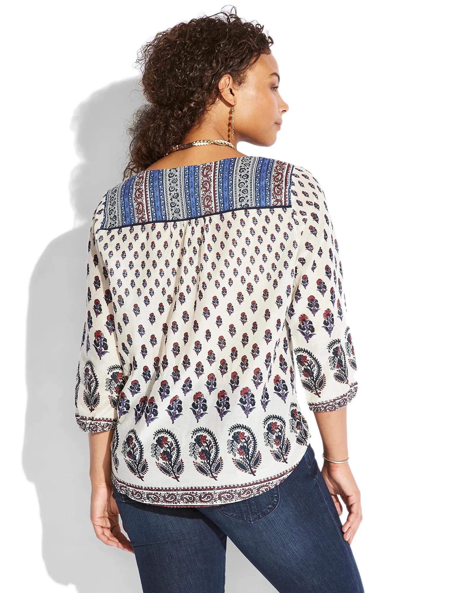 INDIAN COTTON BOHO TOP, image 2