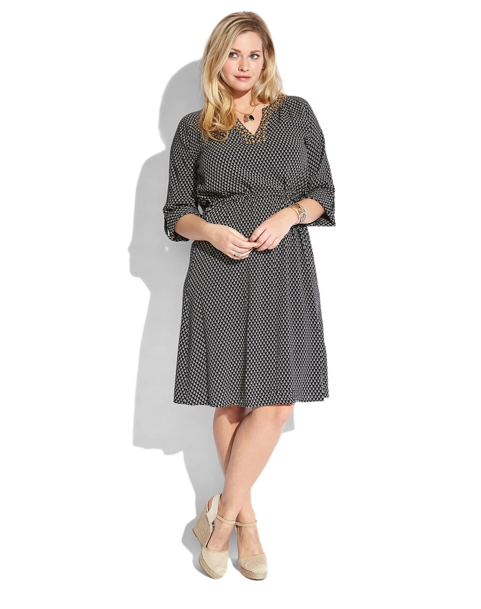 BEADED YOKE SHIRT DRESS, image 1