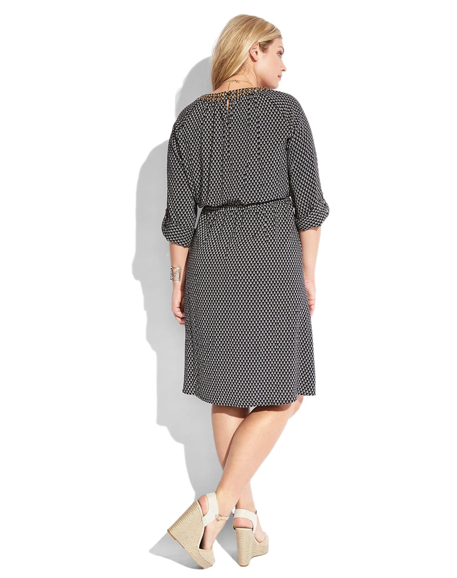 BEADED YOKE SHIRT DRESS, image 2