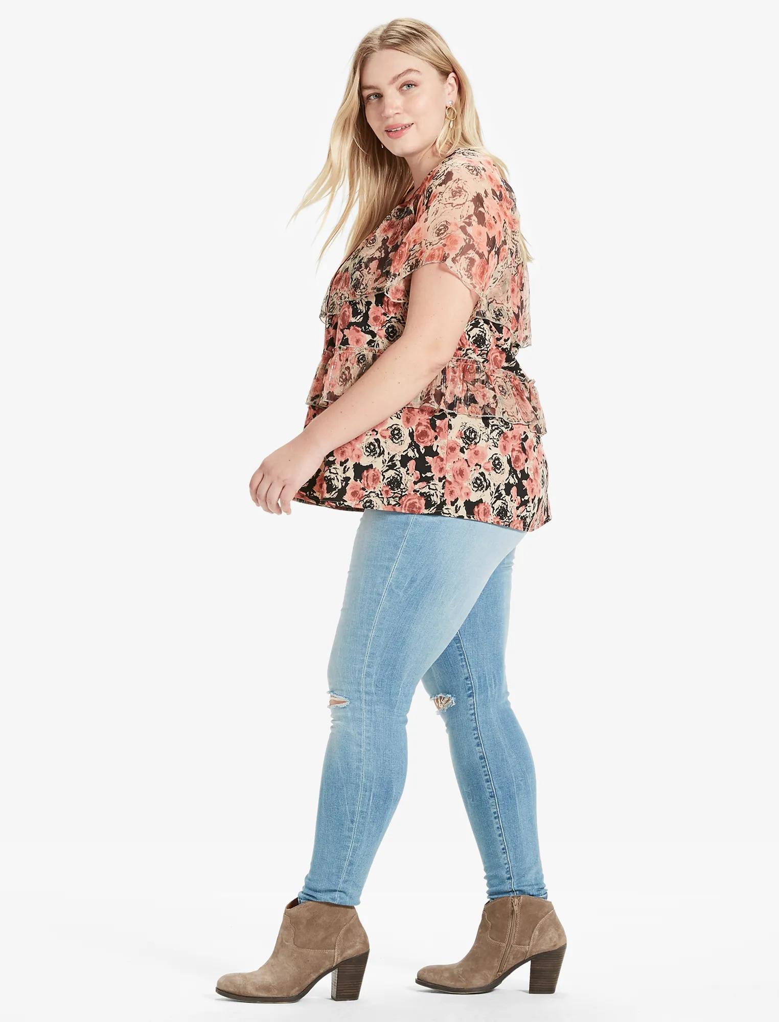 RUFFLE ROSE TOP, image 2