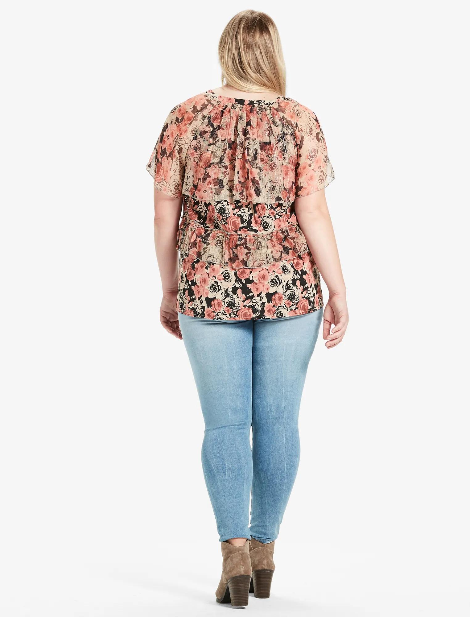 RUFFLE ROSE TOP, image 3