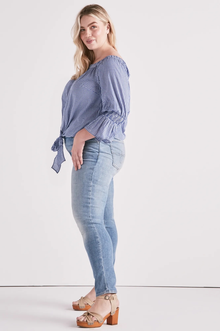 GINGHAM OFF SHOULDER TOP, image 2