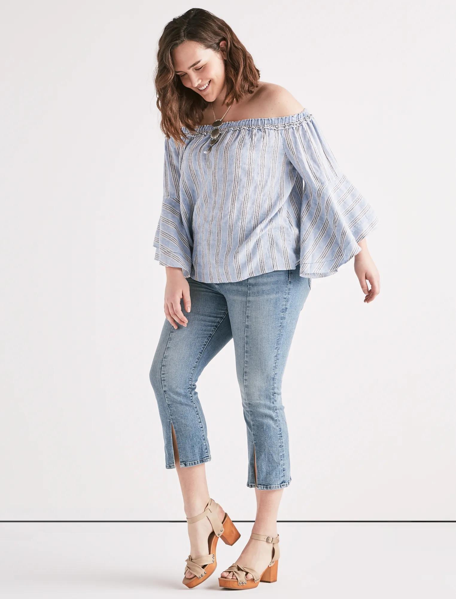 OFF SHOULDER STRIPE TOP, image 2