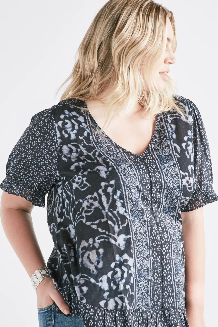 BATIK BORDER PRINTED TOP, image 1