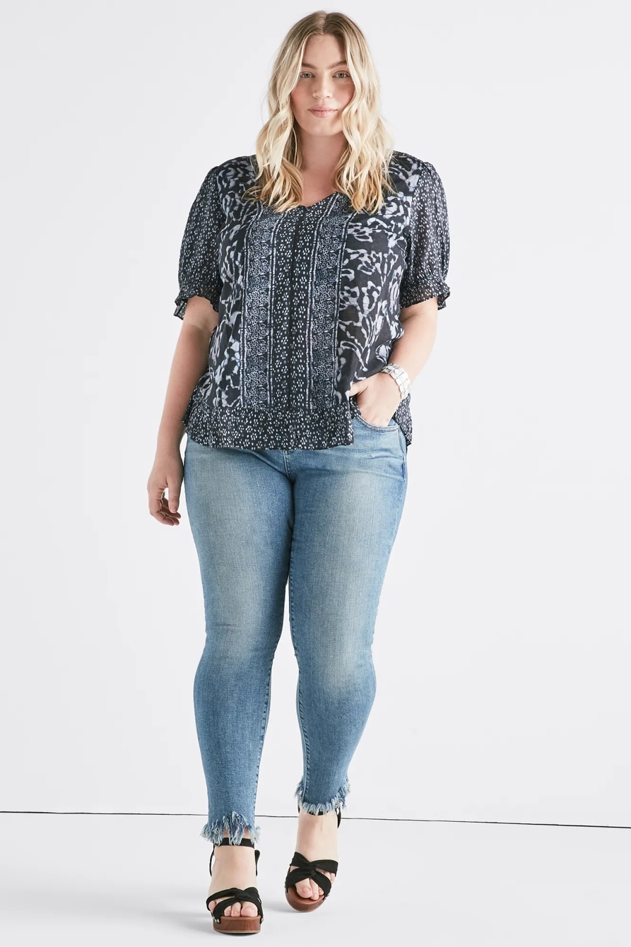 BATIK BORDER PRINTED TOP, image 2