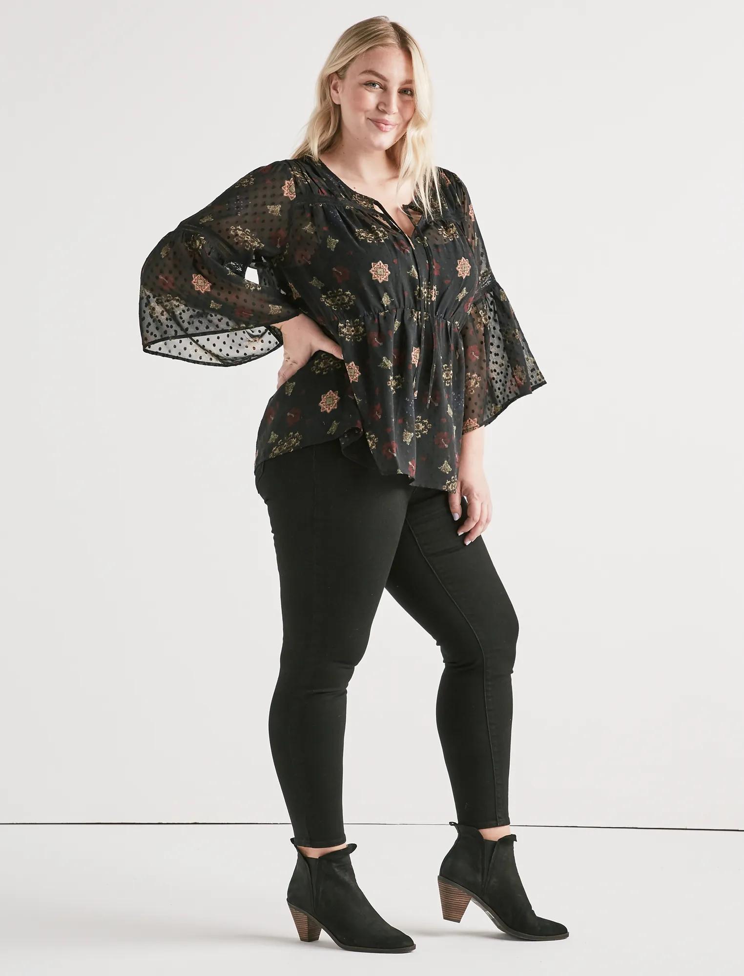 SWISS DOT FLORAL TOP, image 2