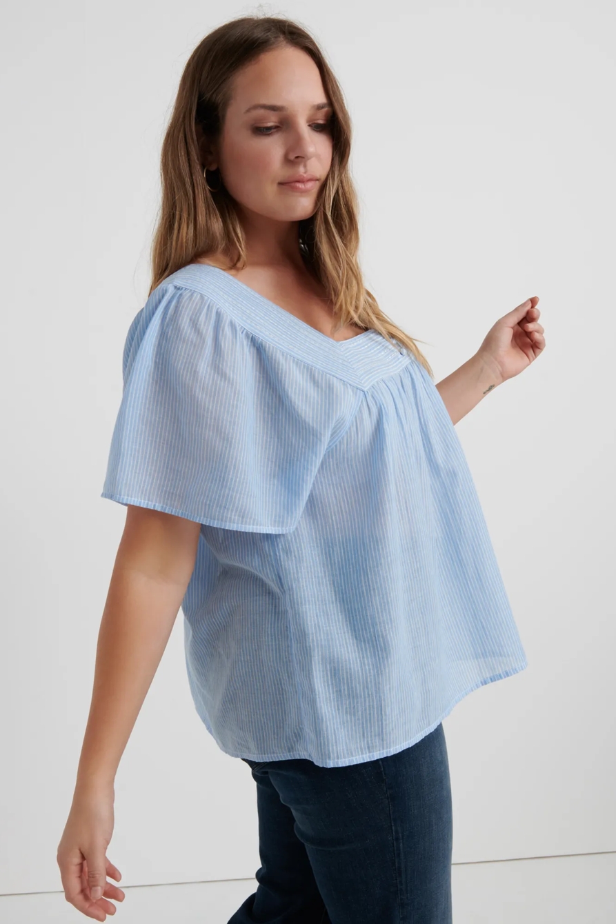 SQUARE NECK FLUTTER TOP, image 2