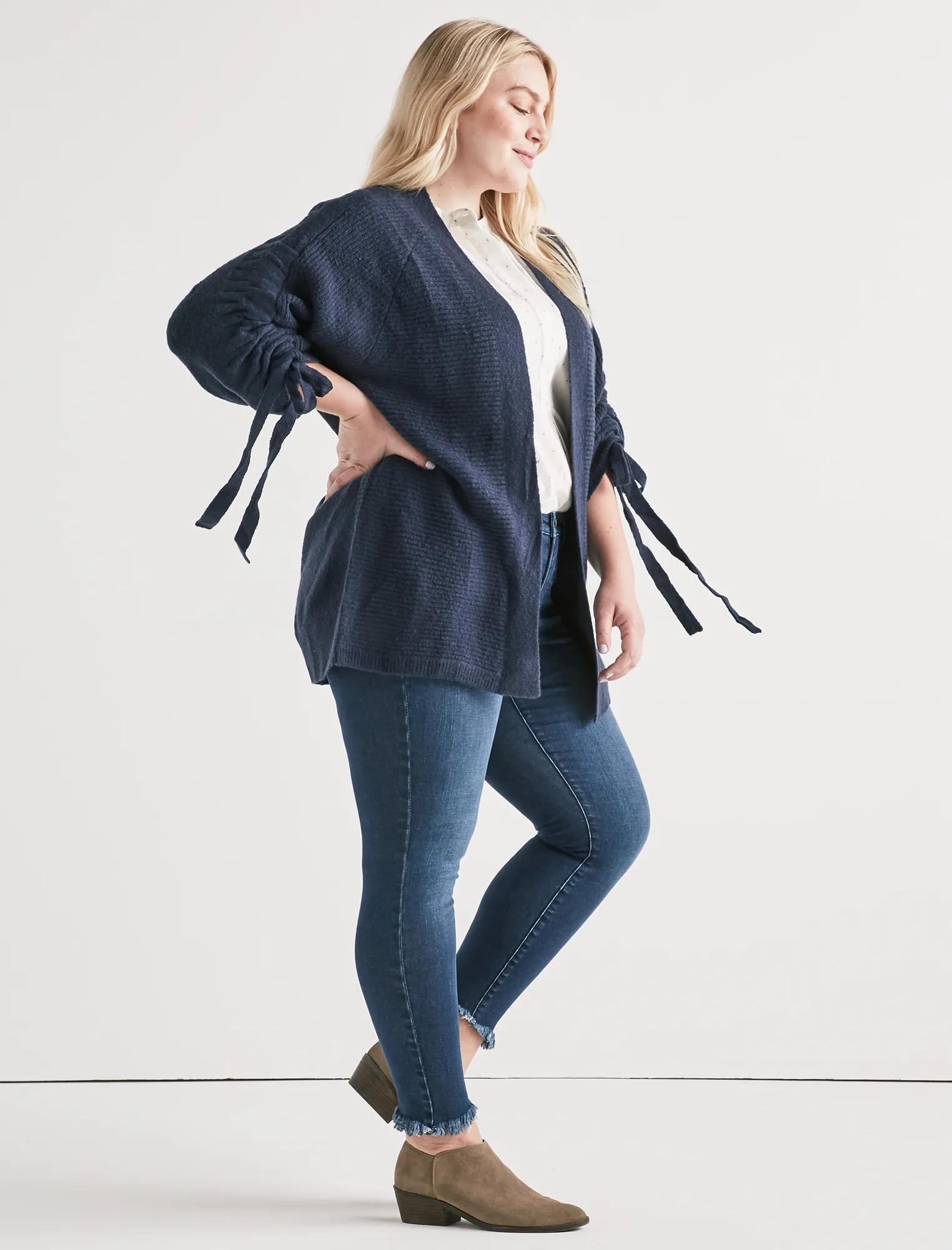 CINCHED SLEEVE CARDIGAN, image 2