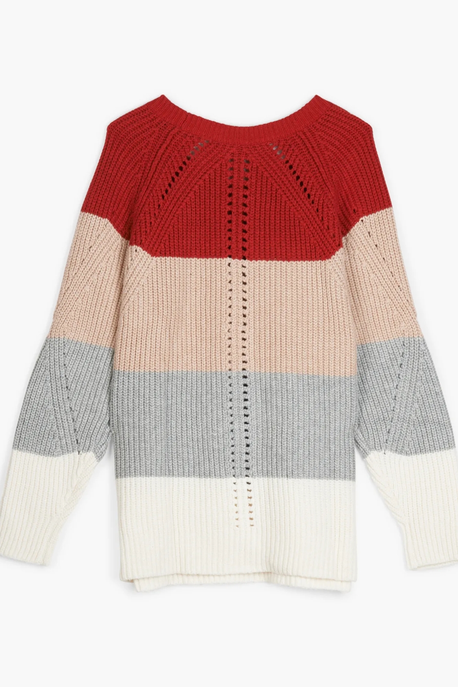 CREW NECK POINTELLE  SWEATER, image 2