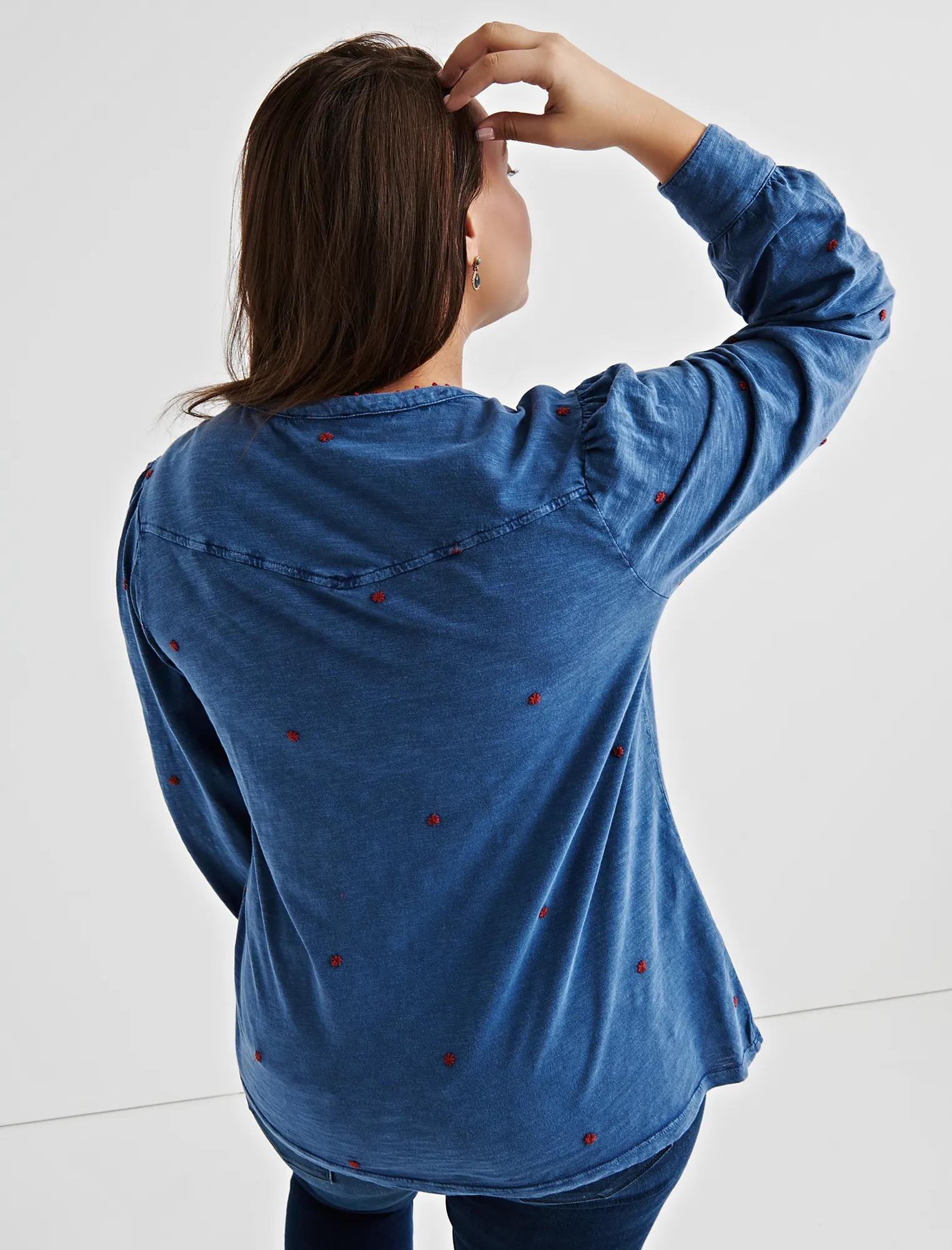 WASHED EMBROIDERED TOP, image 3