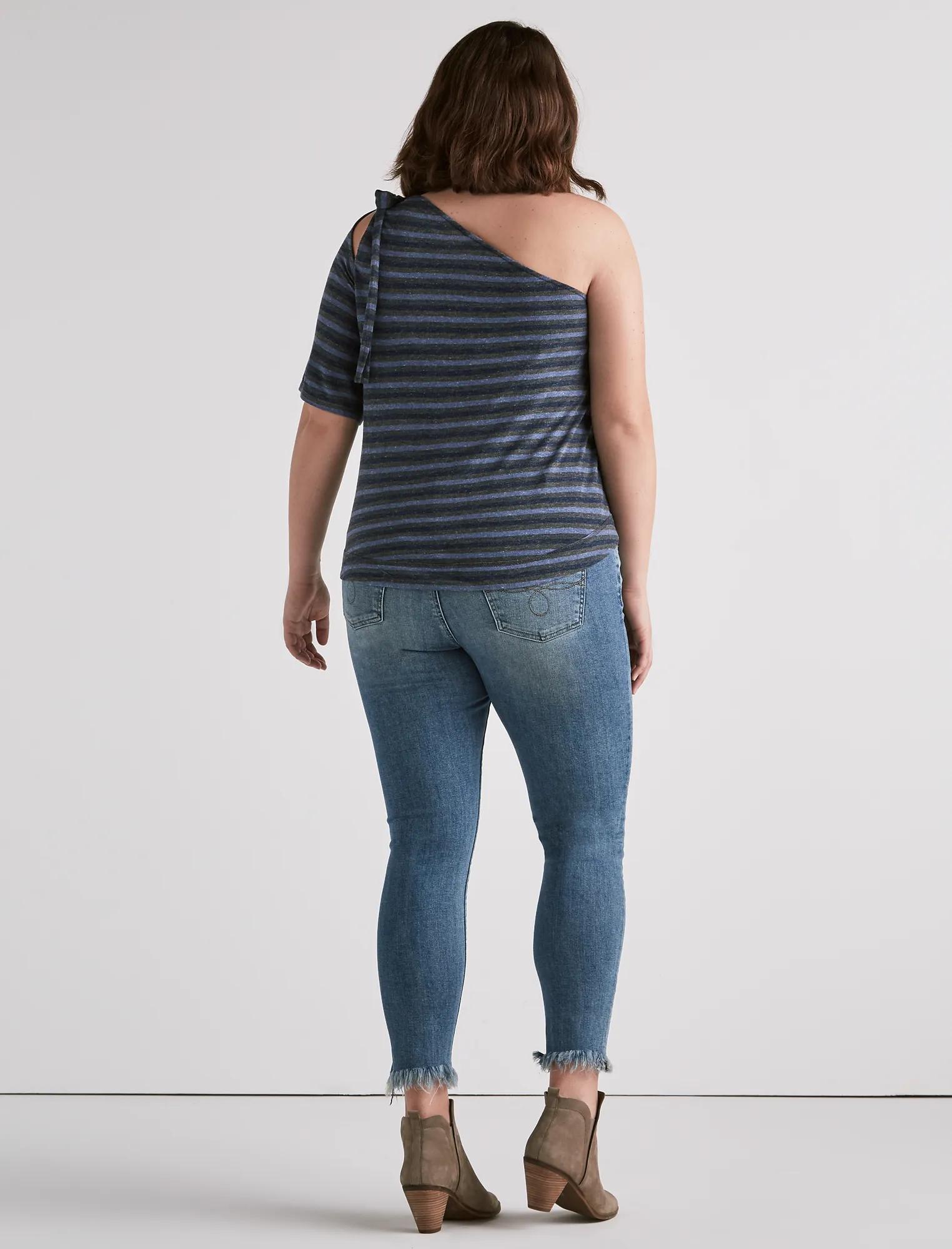 ONE SHOULDER STRIPE TOP, image 3