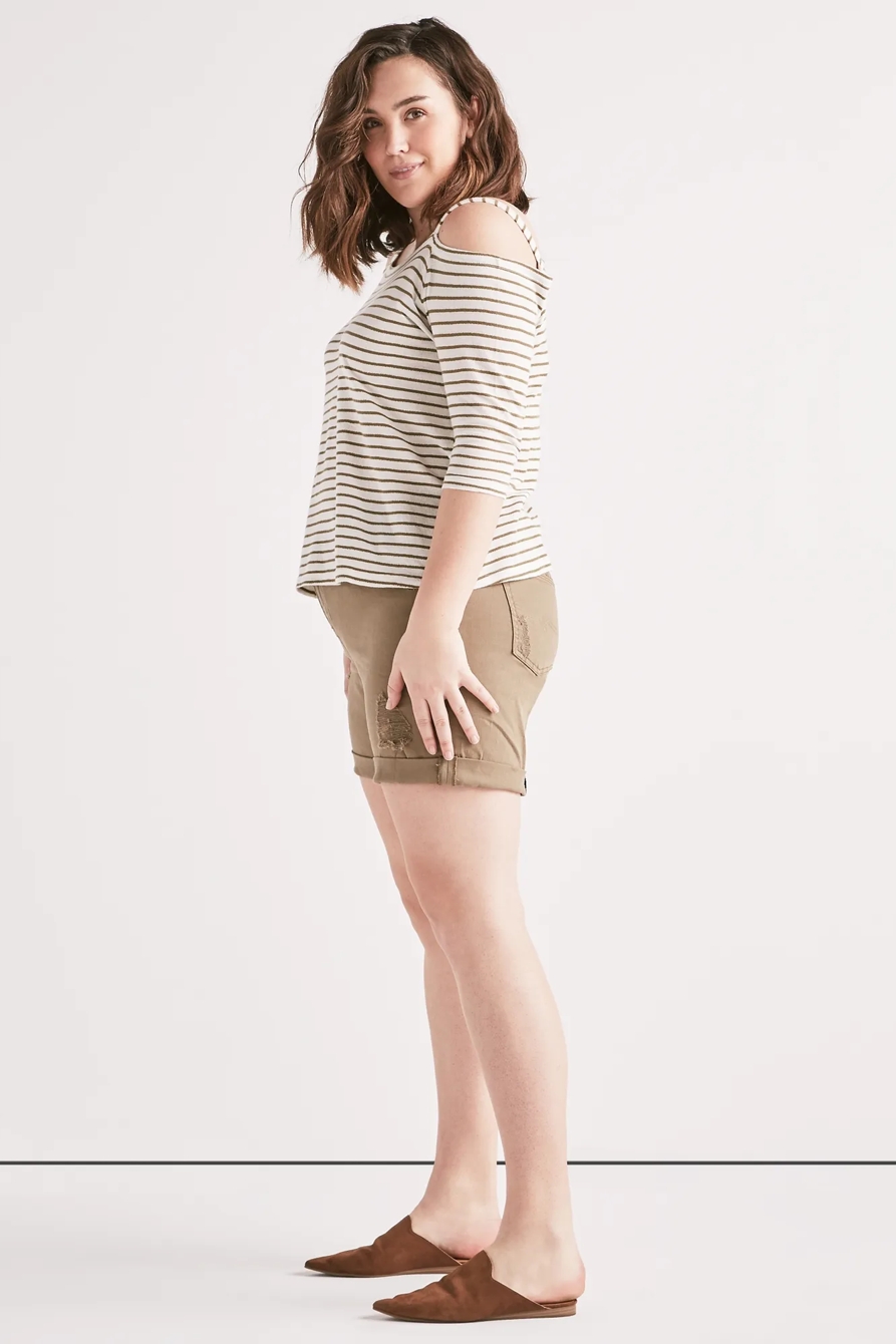 STRIPE OFF THE SHOULDER TOP, image 2