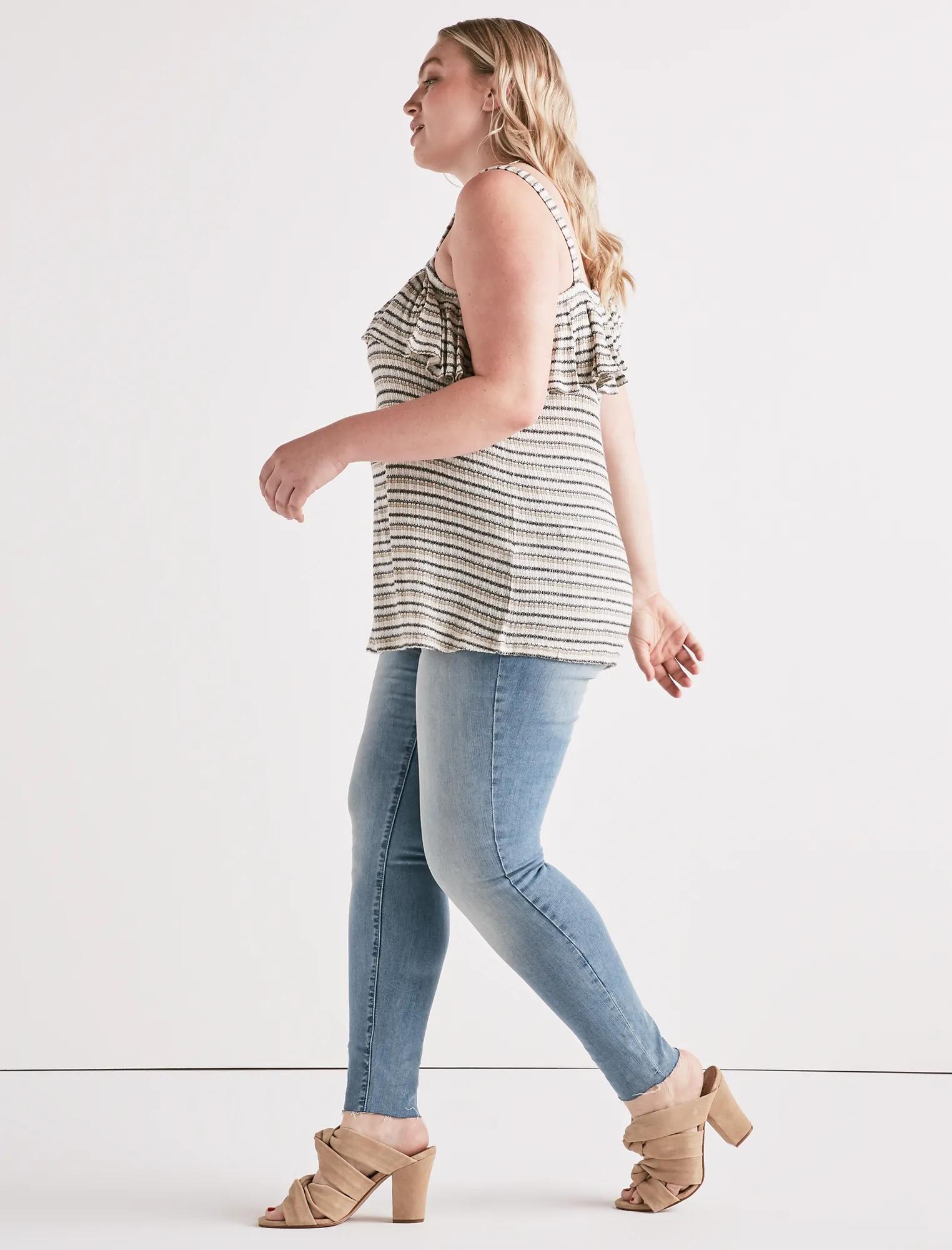 STRIPE ONE SHOULDER TOP, image 2