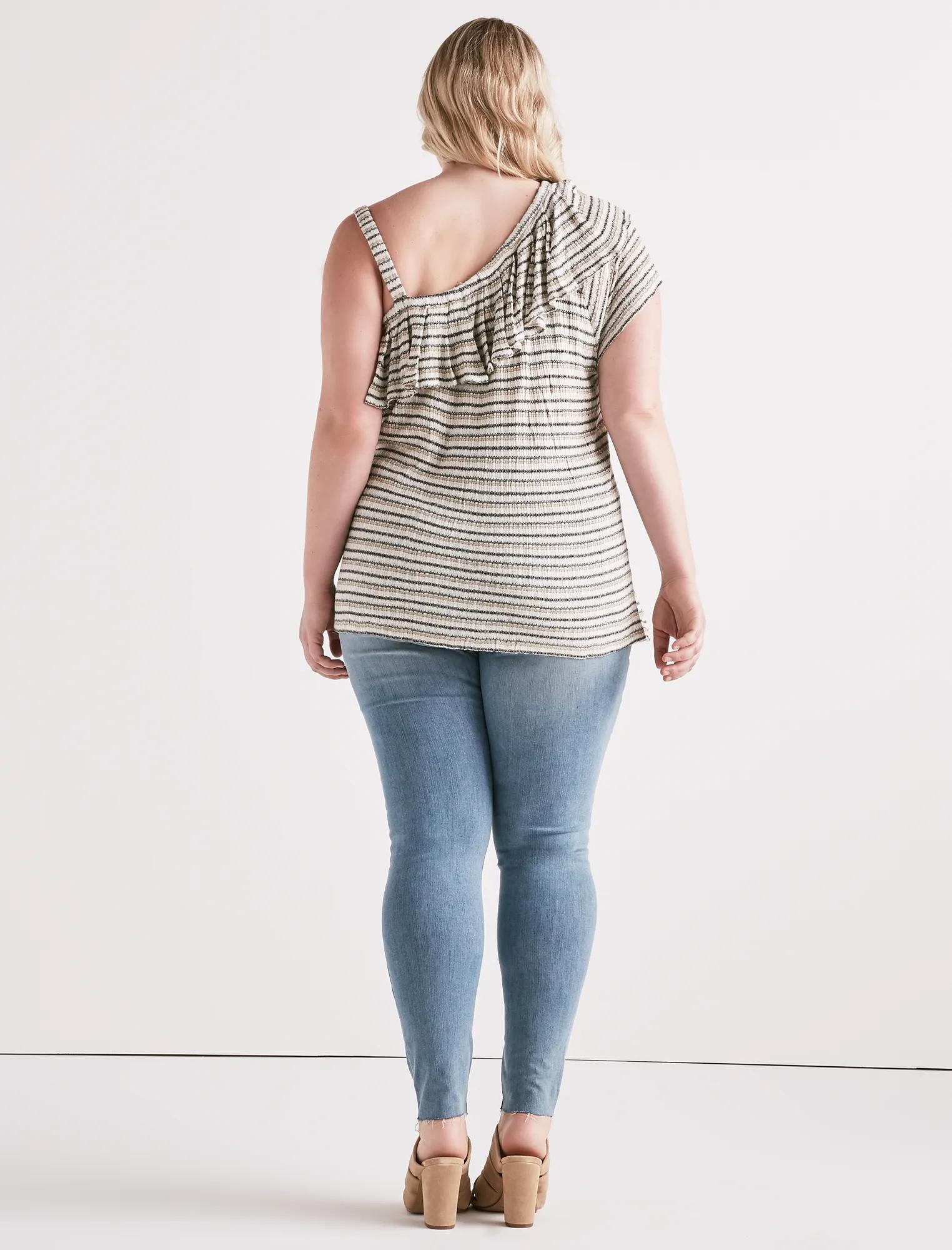 STRIPE ONE SHOULDER TOP, image 3