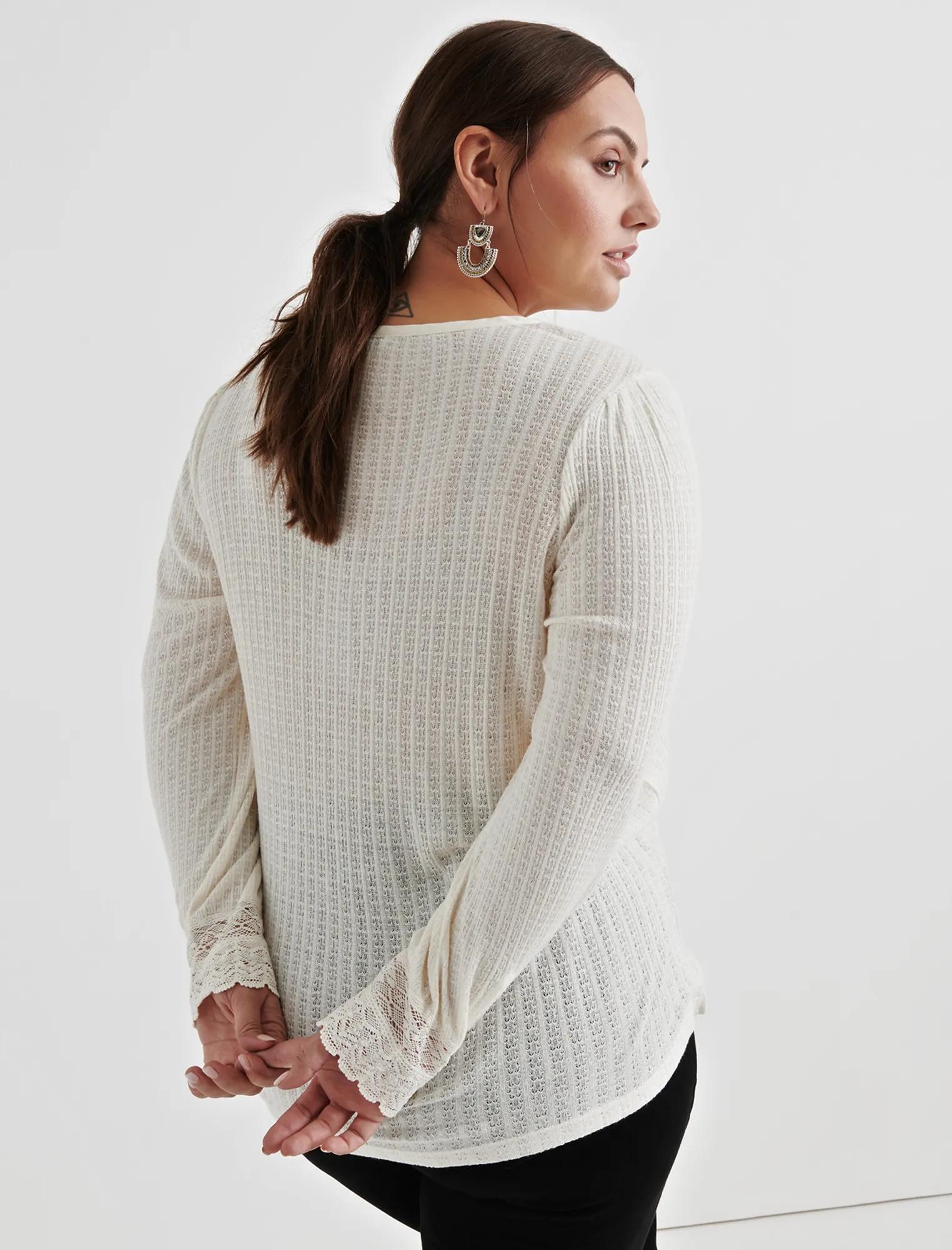 LACE MIX DROP NEEDLE TOP, image 3