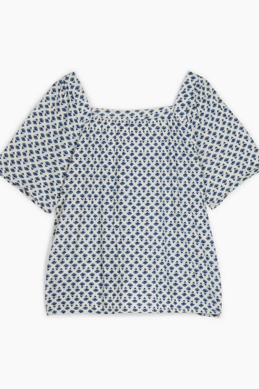 PRINTED TIE FRONT TOP, image 2