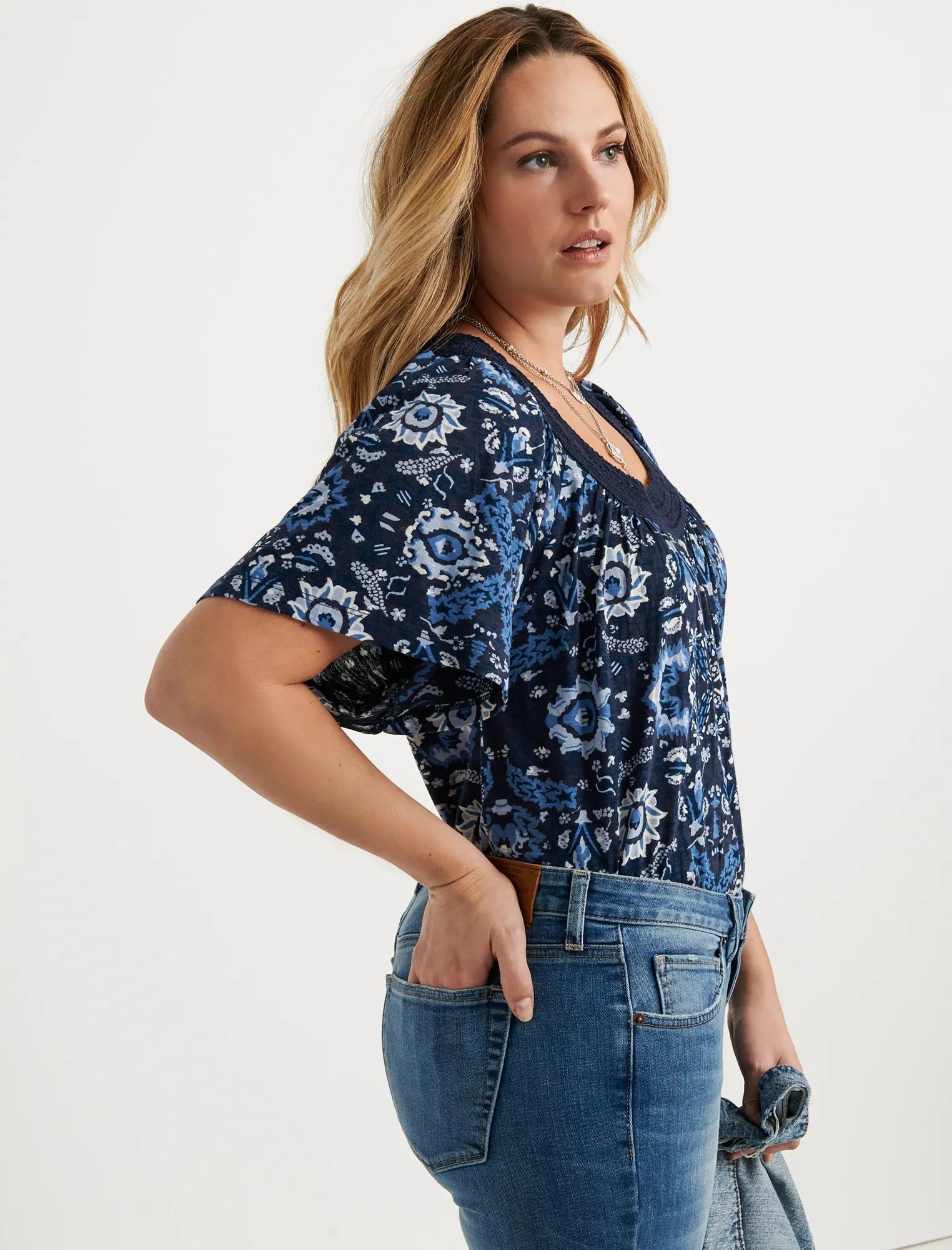 CROCHET SHORT SLEEVE TEE, image 2