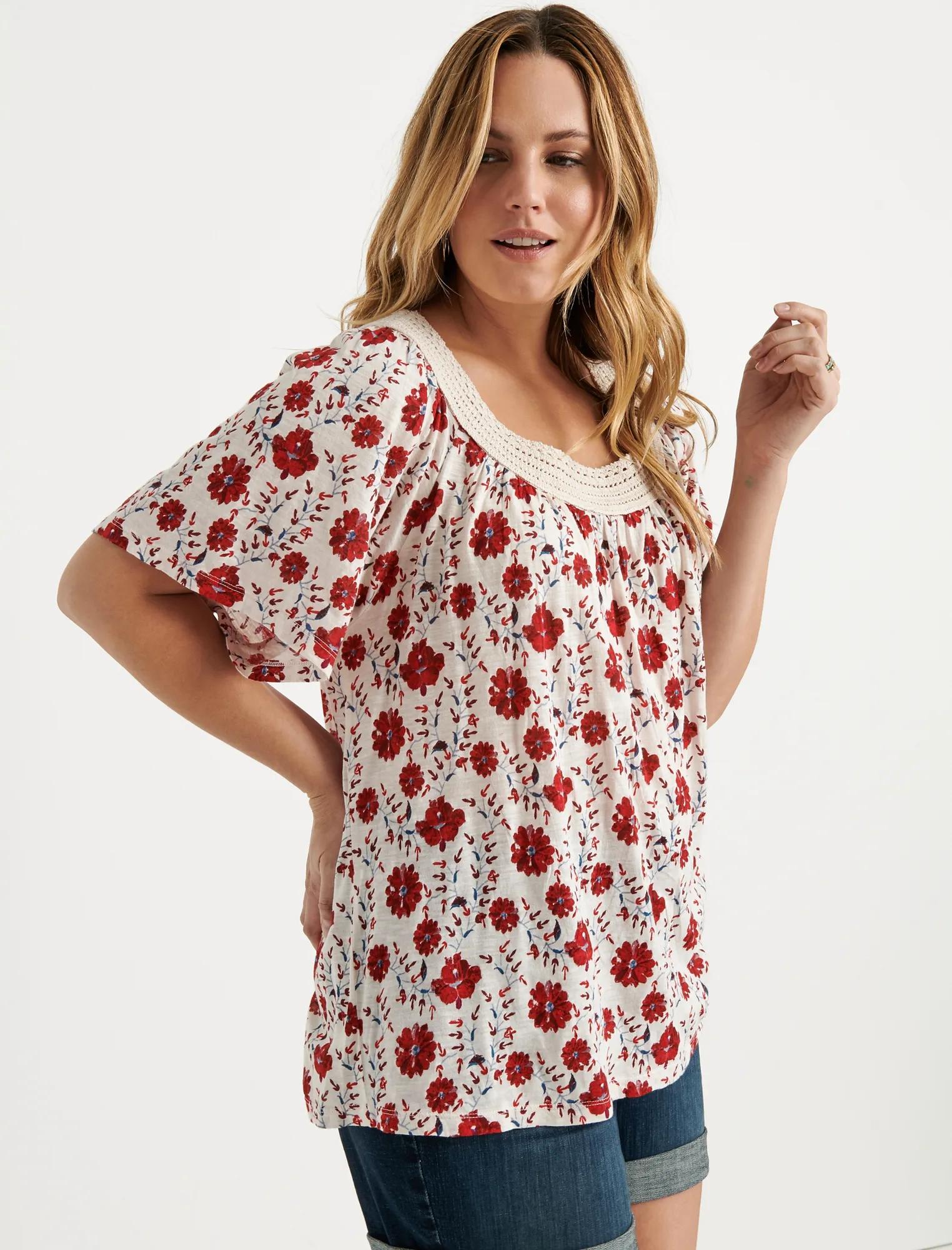 CROCHET SHORT SLEEVE TEE, image 2