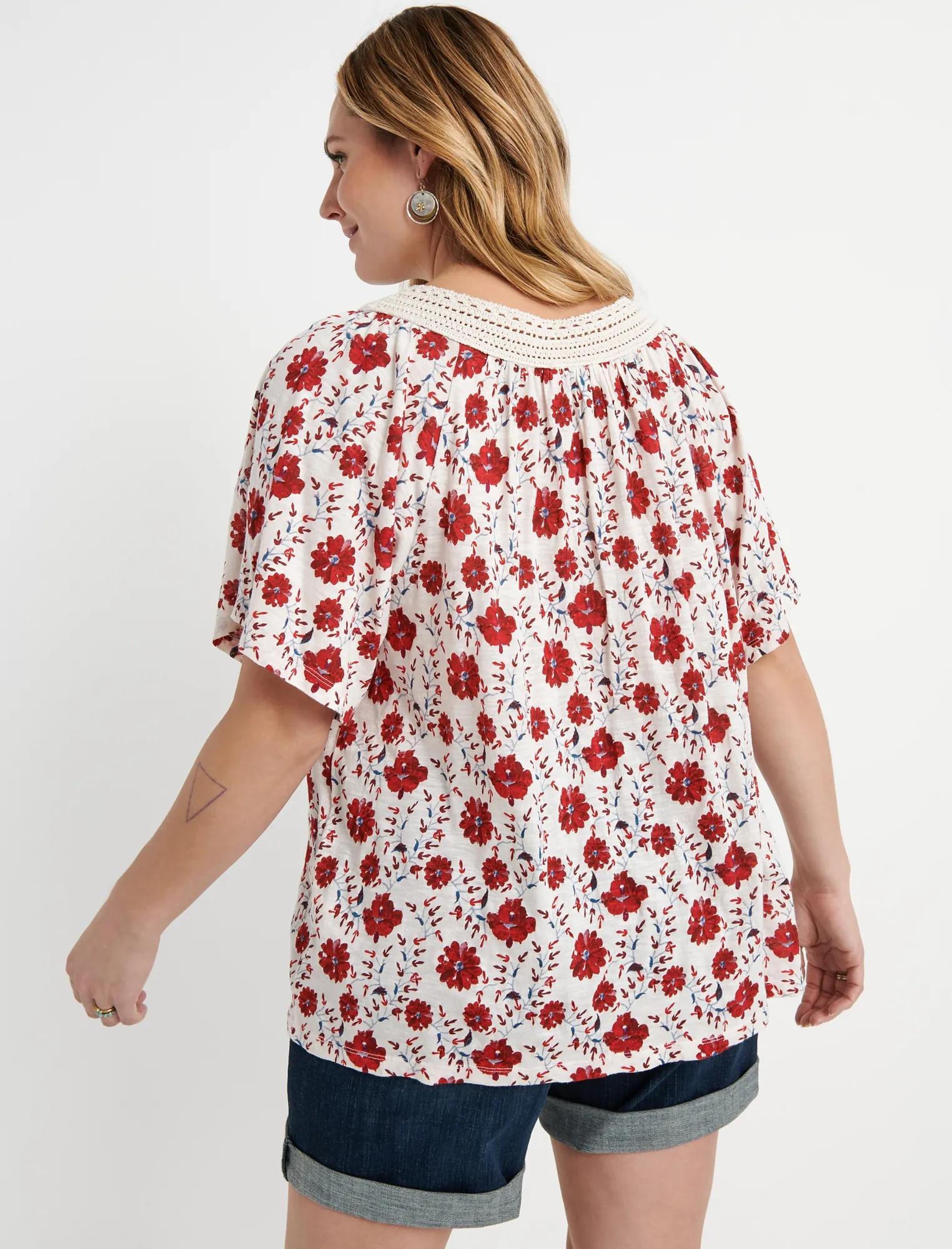 CROCHET SHORT SLEEVE TEE, image 3