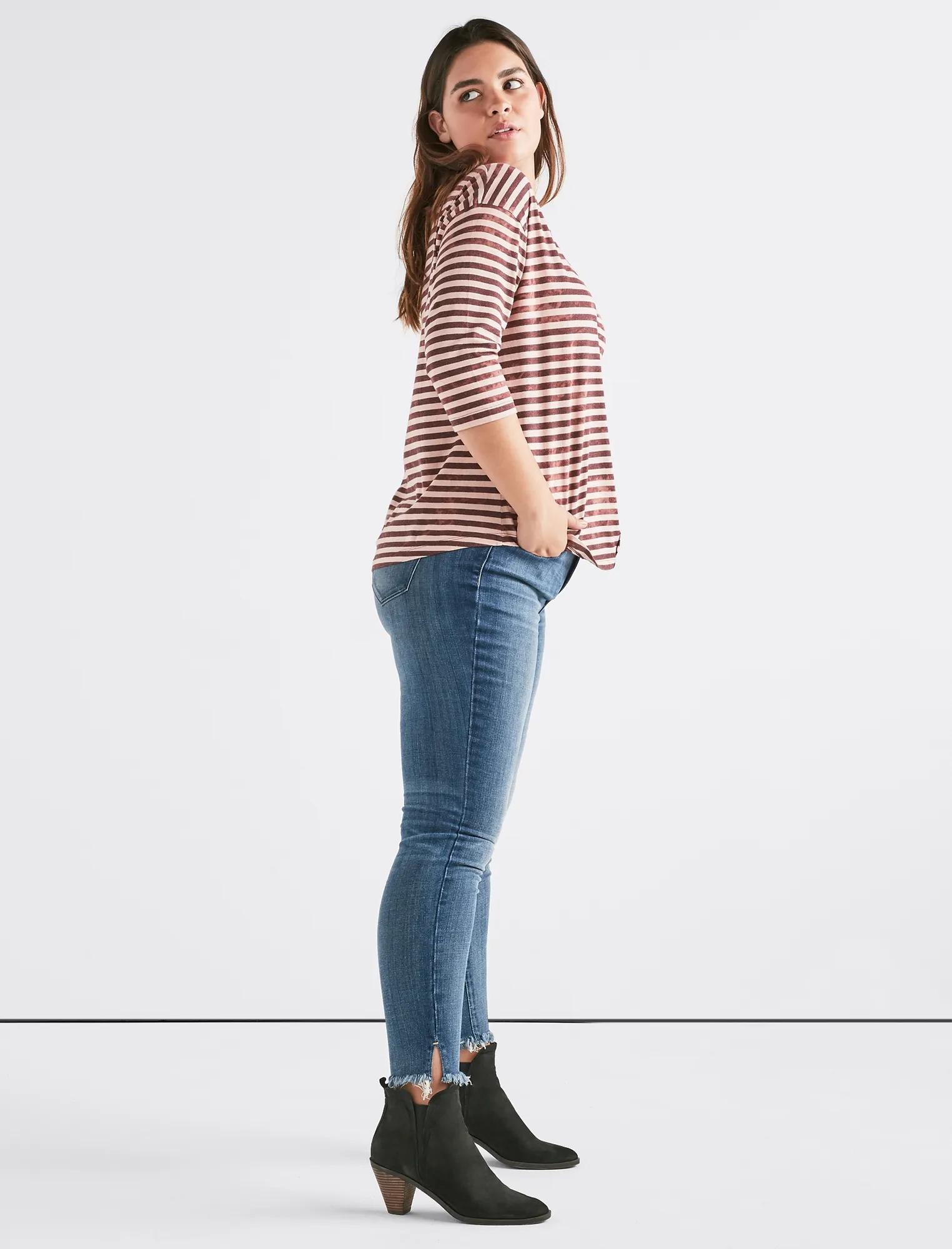 STRIPES 3/4 SLEEVE TEE, image 2