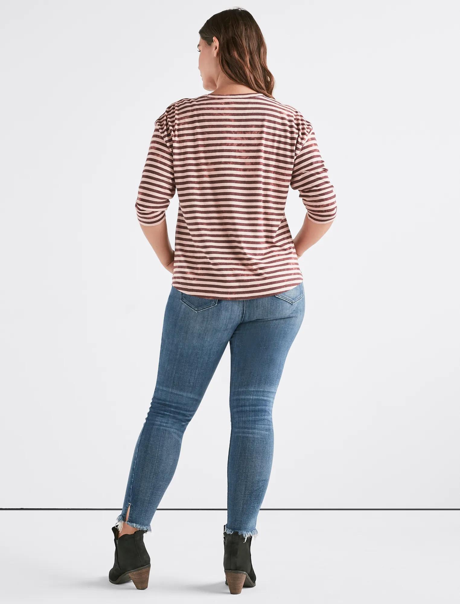 STRIPES 3/4 SLEEVE TEE, image 3