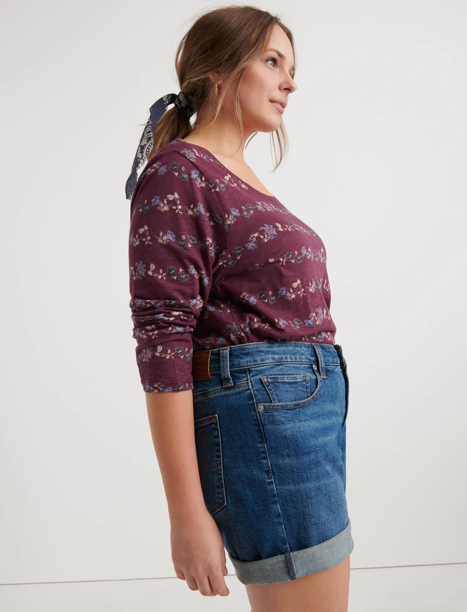 3/4 SLV PLACED FLORAL TEE., image 2