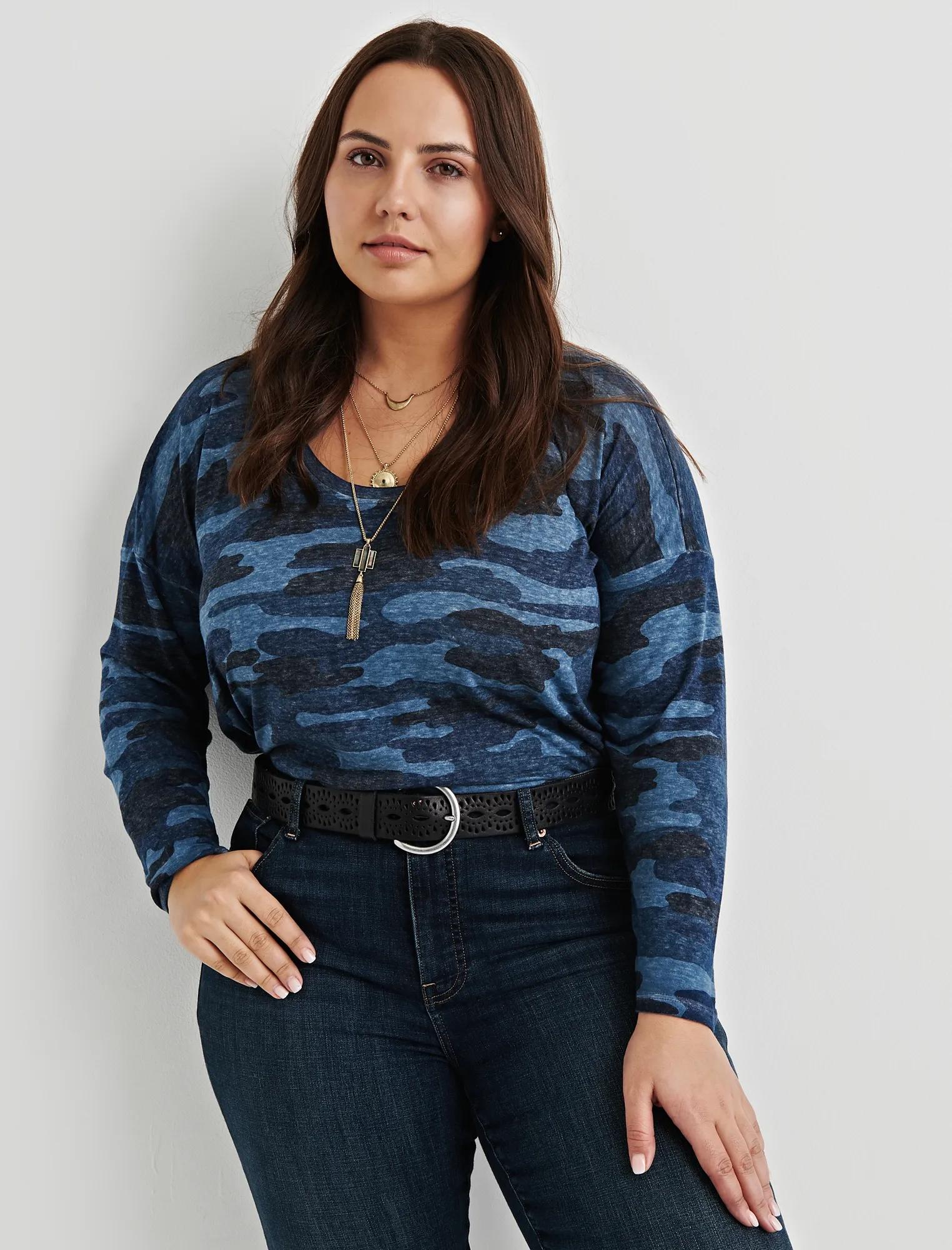 LONG SLEEVE CAMO TEE, image 1