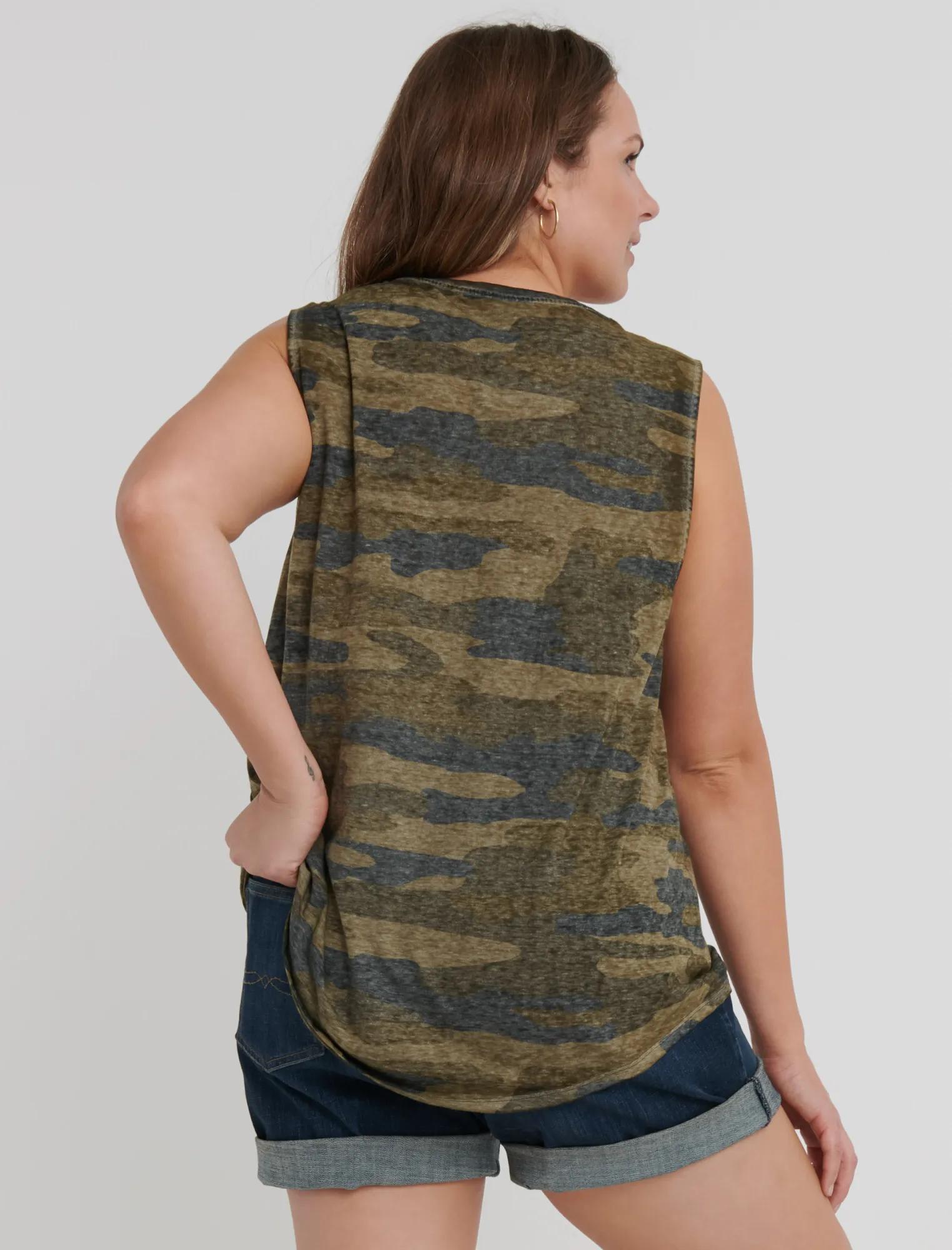 BURNOUT CAMO BASIC TANK, image 3