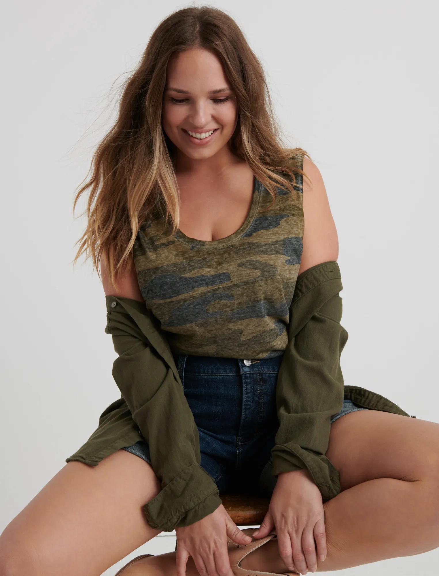 BURNOUT CAMO BASIC TANK, image 4