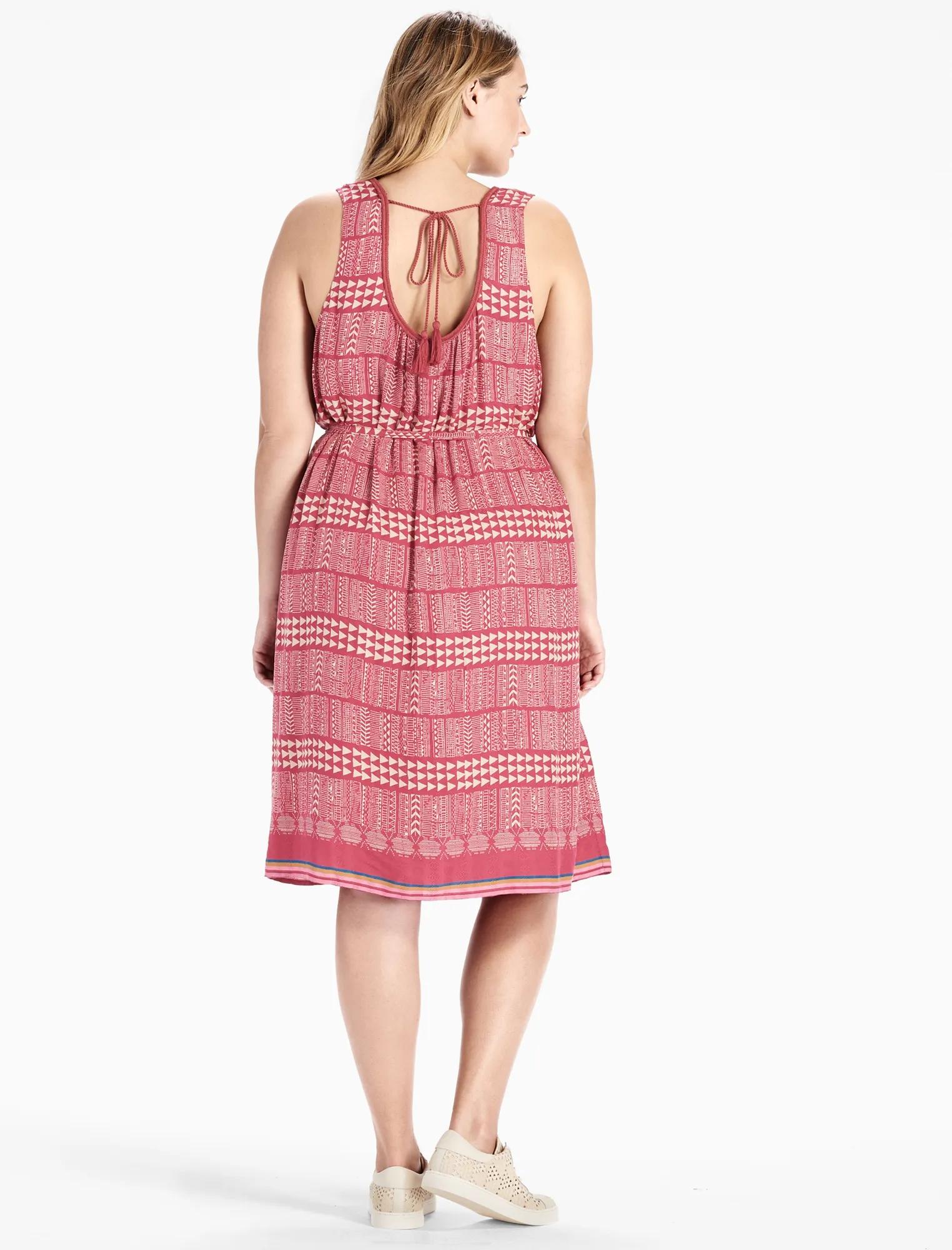 JACQUARD BORDER PRINT DRESS, image 3