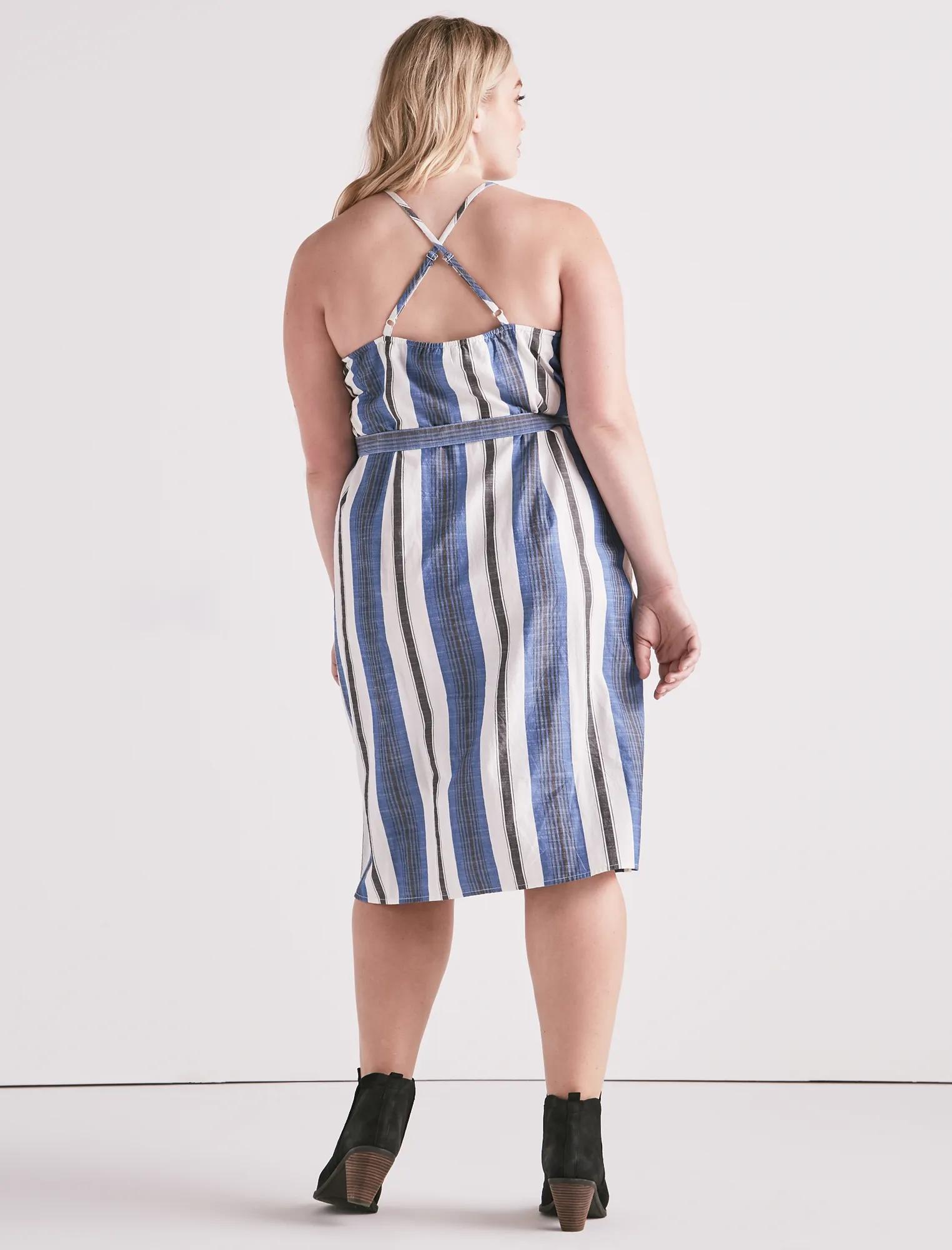 STRIPE BUTTON FRONT DRESS, image 3