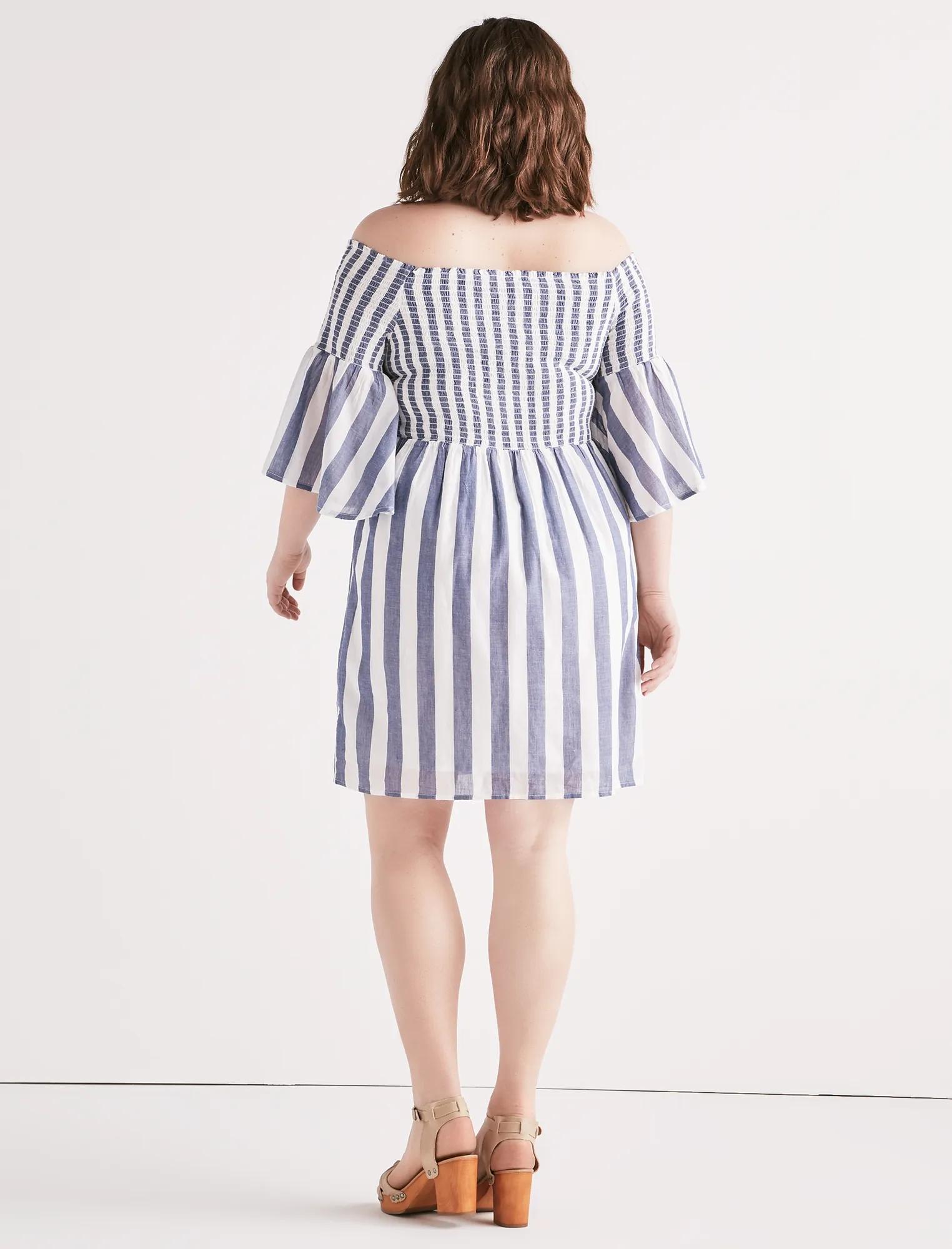 STRIPE SMOCKED DRESS, image 3