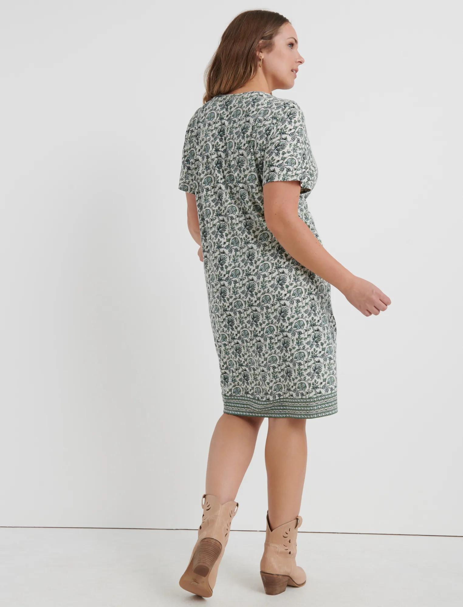 WOODBLOCK PRINT T-SHIRT DRESS, image 3